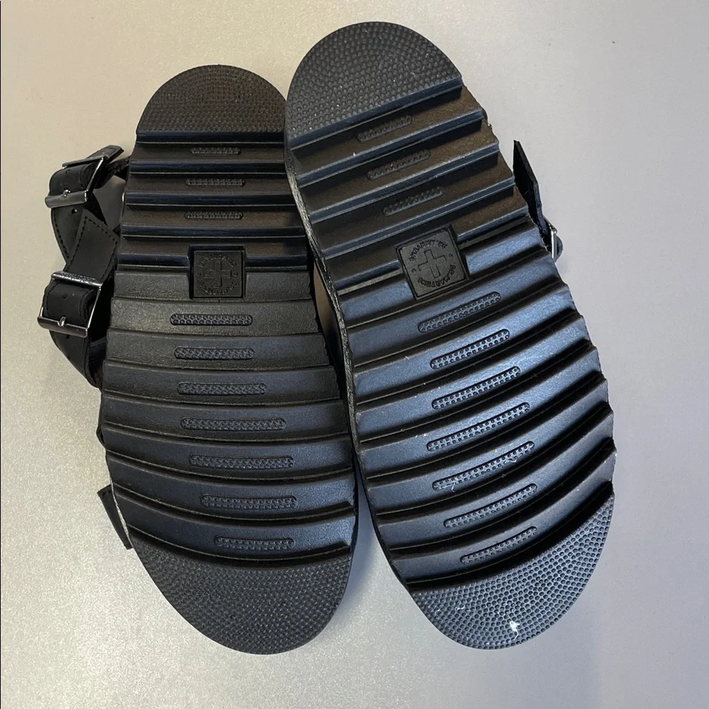 DR. MARTENS Women's Voss II Leather Strap Sandals Size 7 In Black - Picture 4 of 8